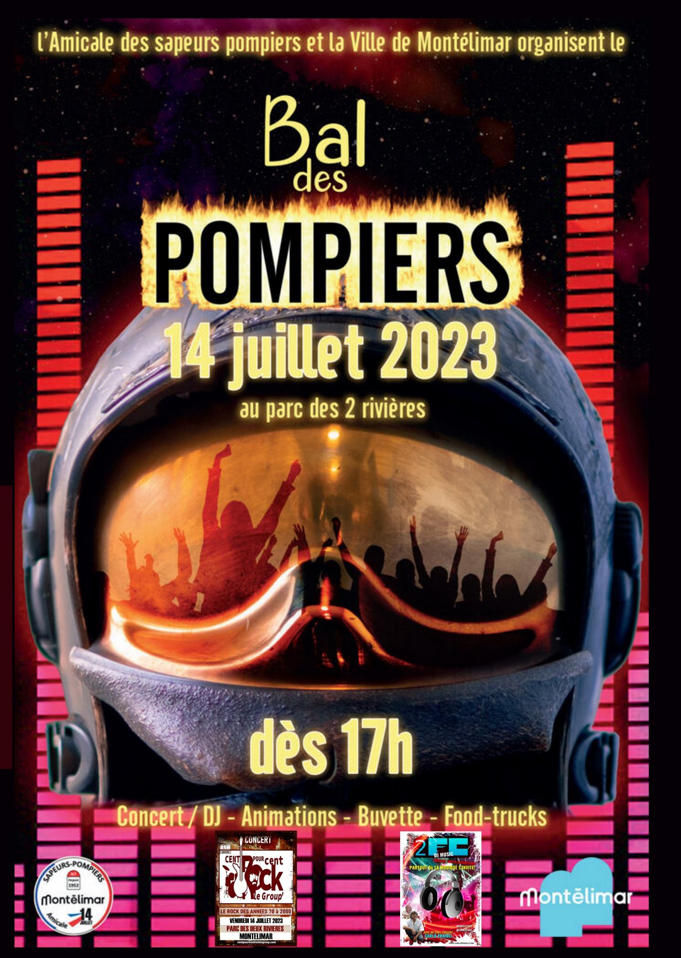 Bal des pompiers 14 juillet montelimar