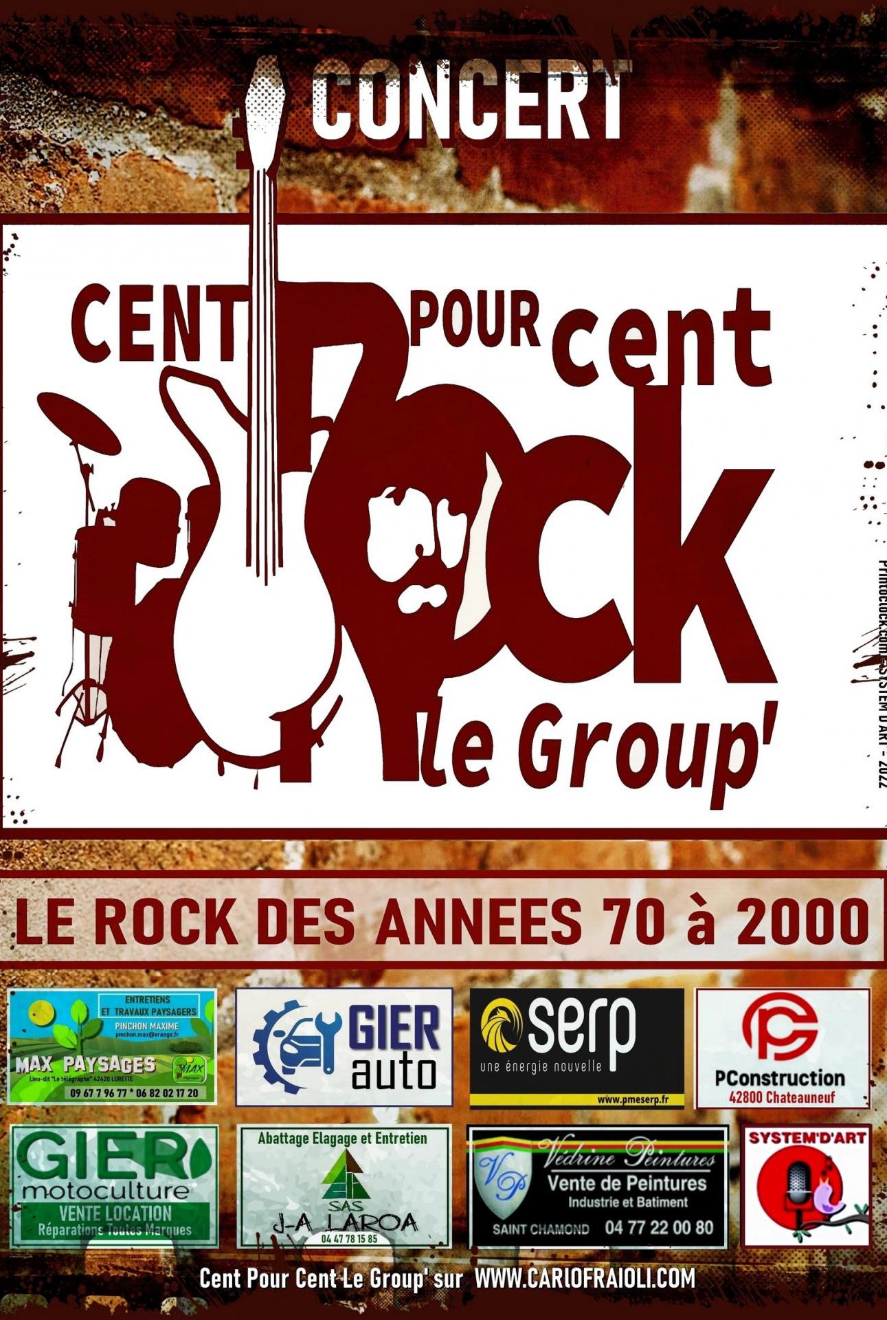 Affiche cent pour cent rock le group 30 40 site