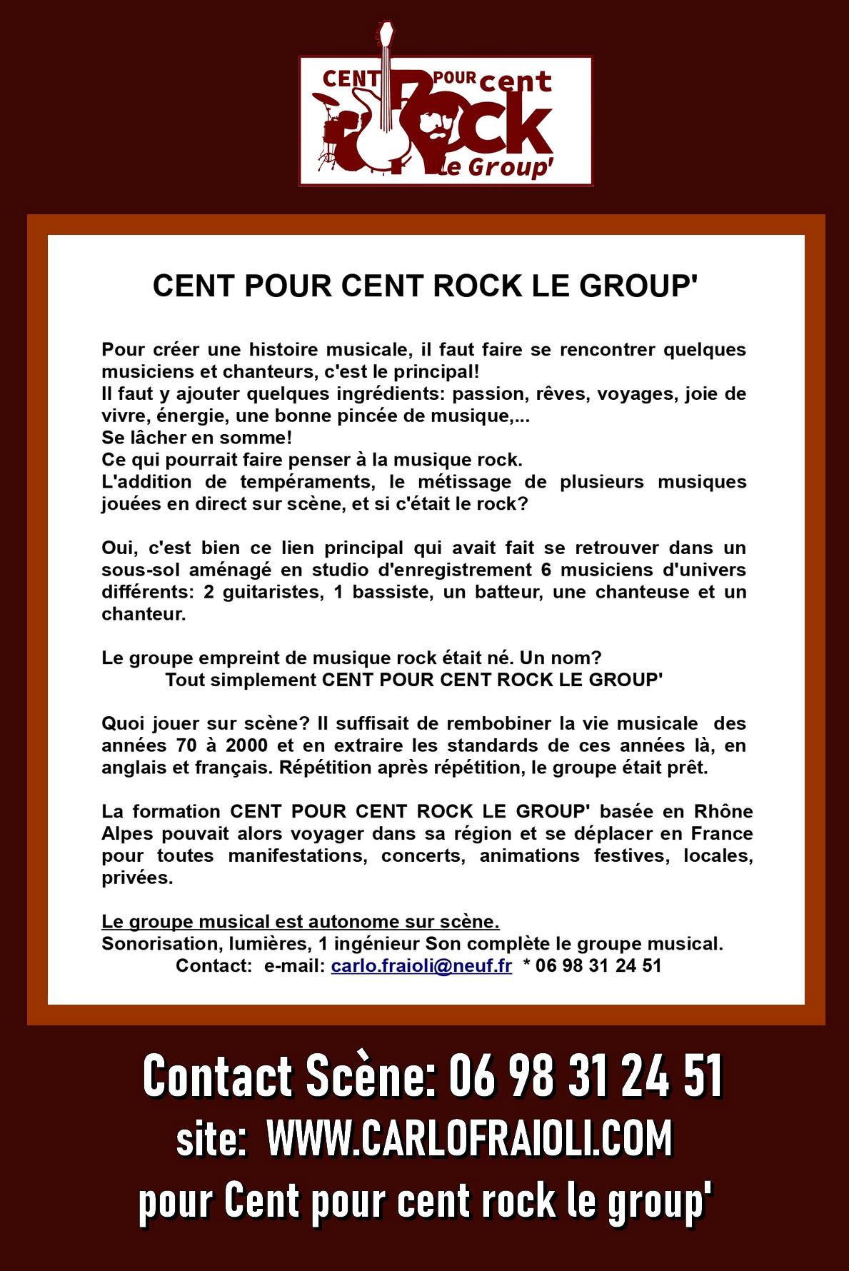 Verso flyer cent pour cent rockle group 2