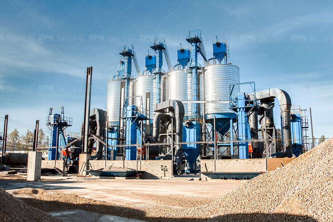 Petroleum coke storage and handling area