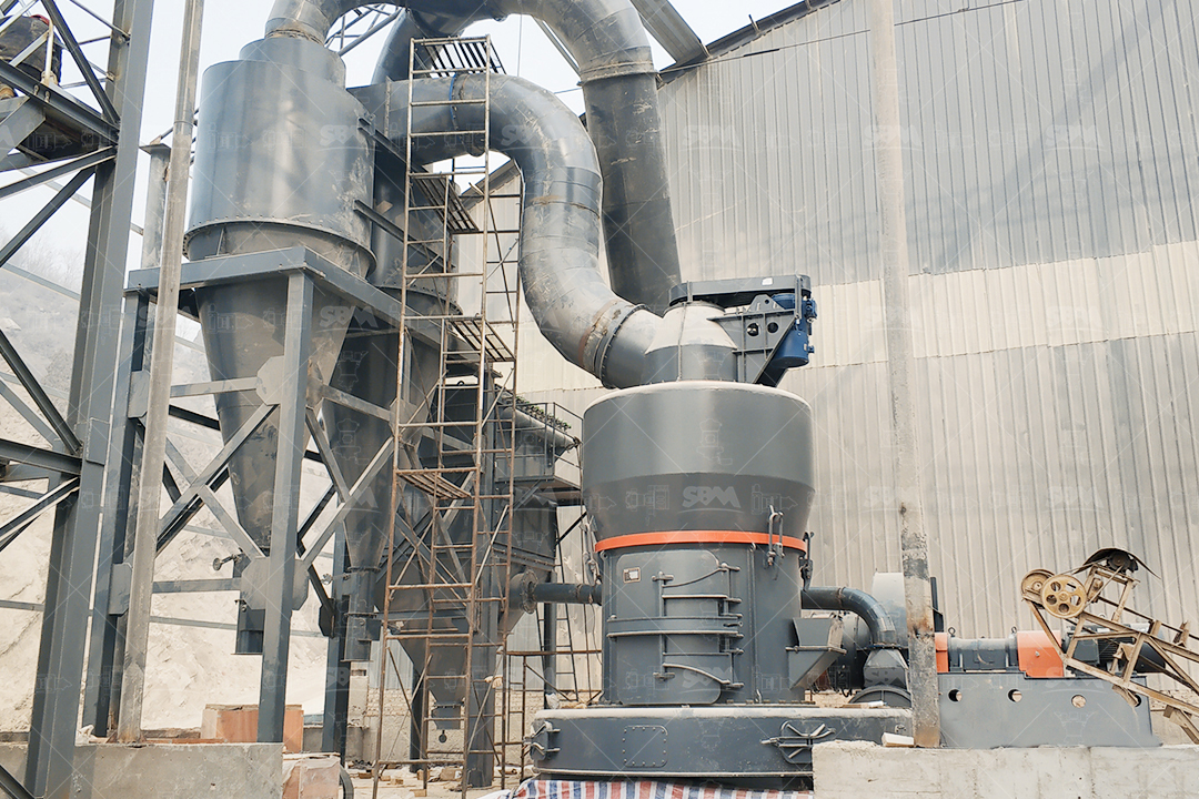 Close-up of MTW mill grinding roller and ring