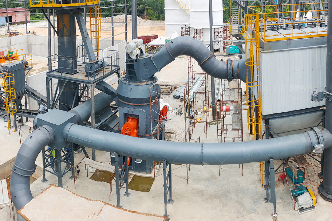 Coal grinding process diagram in industrial plant