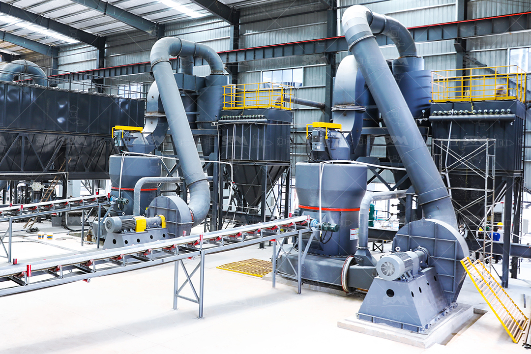 European trapezium grinding mill MTW in industrial setting